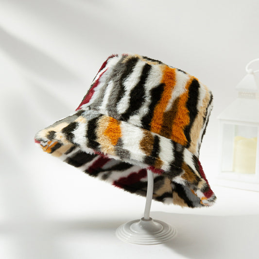 Plush Zebra Pattern  Basin Hat